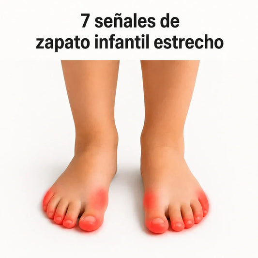 7 señales de zapato infantil estrecho