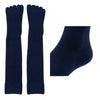 Calcetines con dedos color azul marca Sowilo, alternativa textil al separador de dedos para salud podal.
