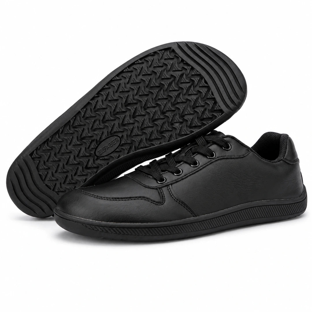 Calzado barefoot negro horma ancha ZZFaber — zapato barefoot casual negro puntera ancha mujer Chile