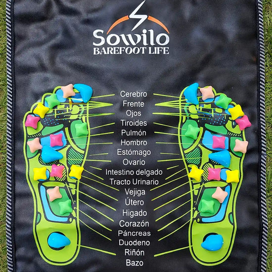 Mapa reflexologia podal zapatos barefoot — zonas del pie y beneficios del calzado respetuoso Chile