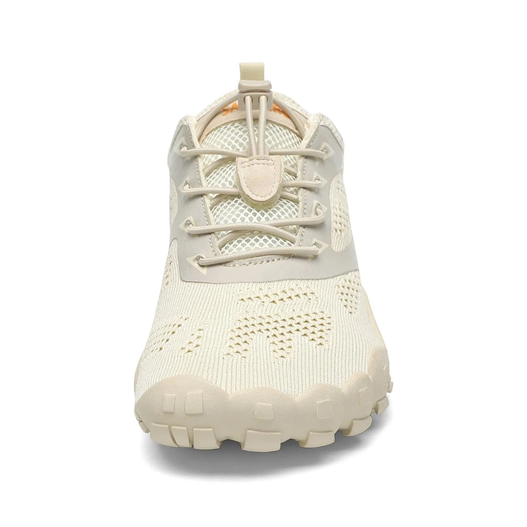 Zapatilla Saguaro Smart I beige vista frontal.