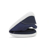 Zapatilla Saguaro Stellar II azul doblada demostrando flexibilidad propia del calzado barefoot.