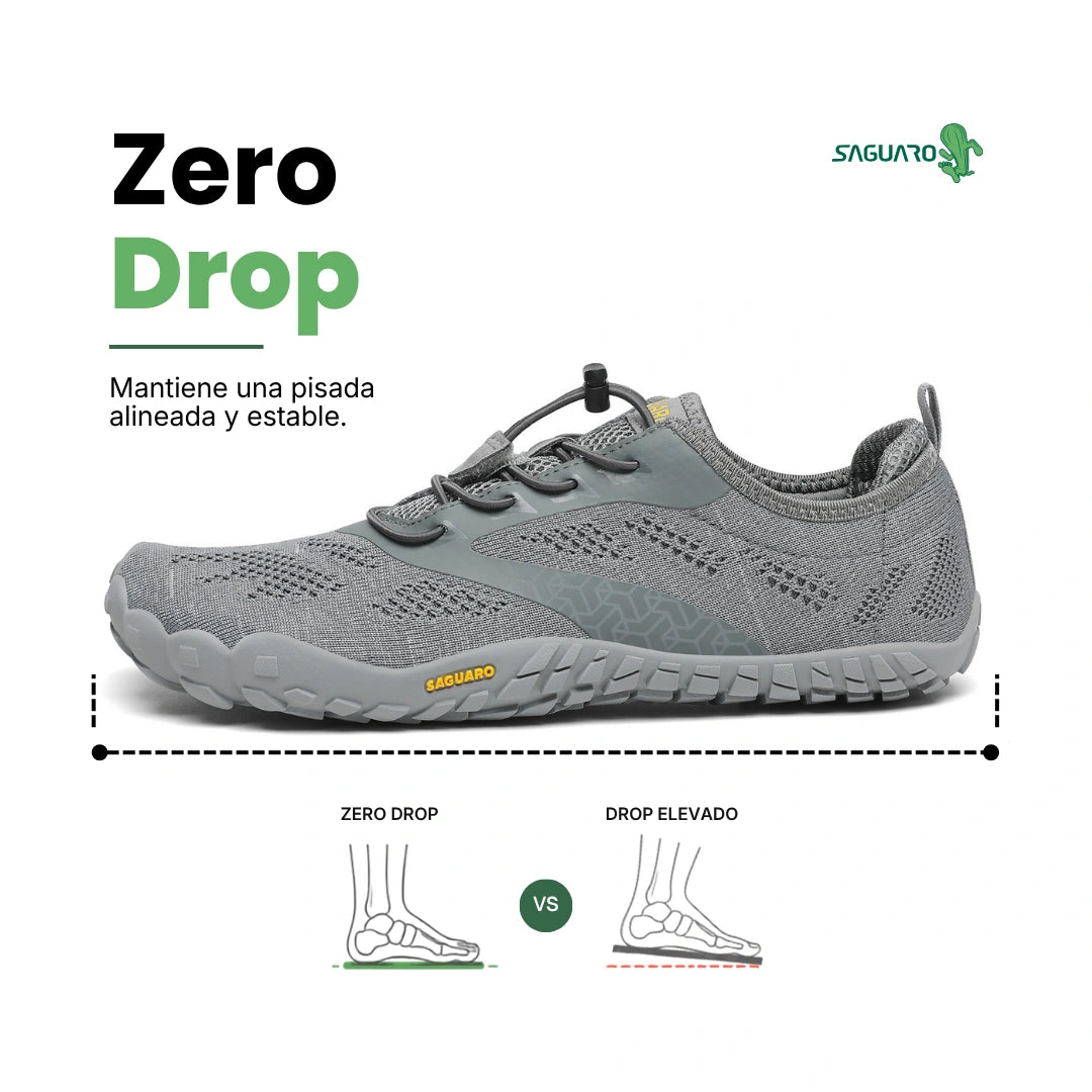 Zapatillas Smart I grises vista lateral interna mostrando tejido respirable.