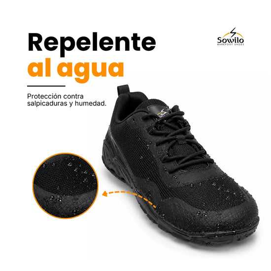 Sowilo Algiz outdoor repelente al agua negro — zapatilla barefoot impermeable outdoor negra Chile