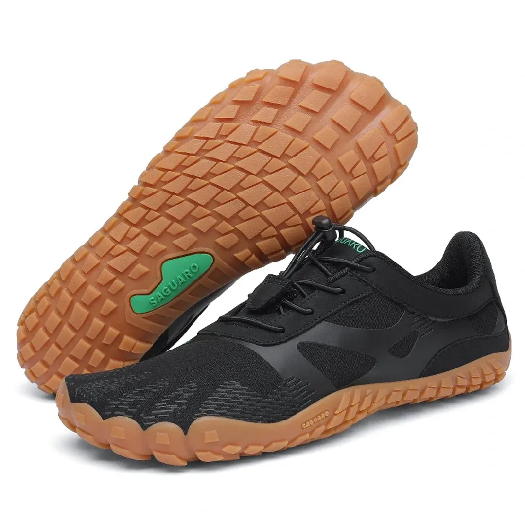 Suela de las Saguaro Vitality III caqui con patrón flexible y tracción barefoot.