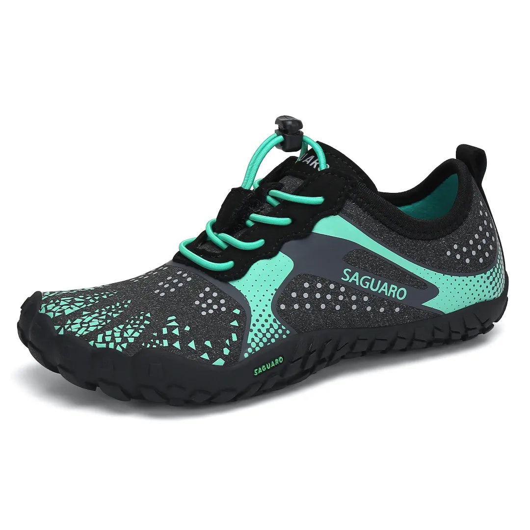Zapatillas barefoot Kids Fast I verdes vista 3/4