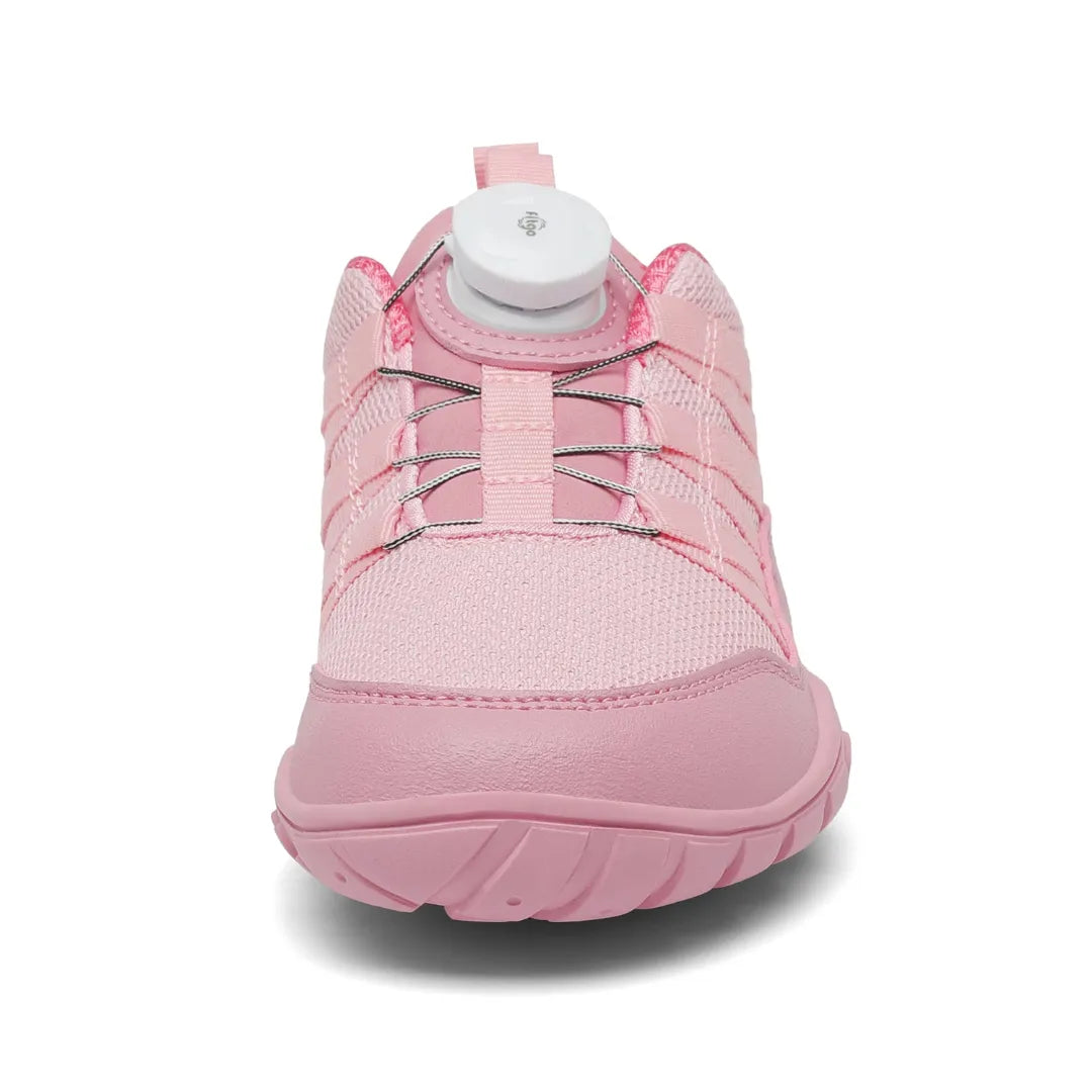Zapatilla de niña con puntera ancha Saguaro Forestep I rosa, diseñada para permitir la expansión natural de los dedos.