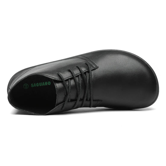 Zapatos ergonómicos Saguaro Noble I negros con horma anatómica para hombre.